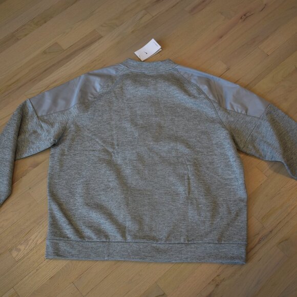 NWT Nike Mens Therma-FIT Gray Full Zip Training Bomber Jacket - Picture 3 of 9